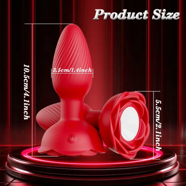 Controle por aplicativo 360° Rotação Wiggle Vibrador Anal LED Plug Anal para Homens Massageador de Próstata para Plug Anal Gay Brinquedo Sexual para Casais - Imagem 4