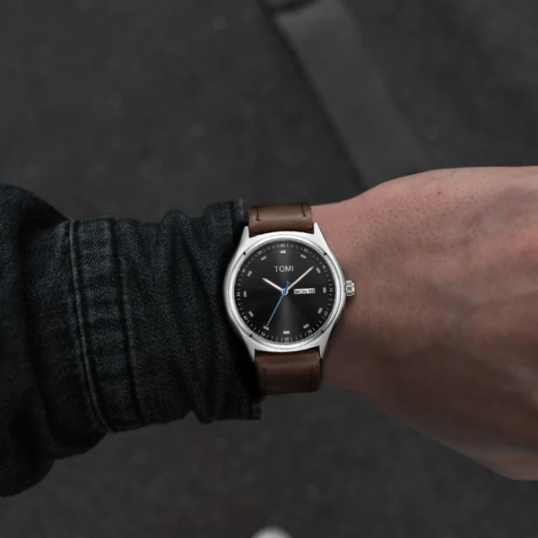 Tomi relógio masculino minimalista negócios casual relógio de quartzo masculino e feminino calendário elegante e versátil relógio de quartzo - Imagem 3