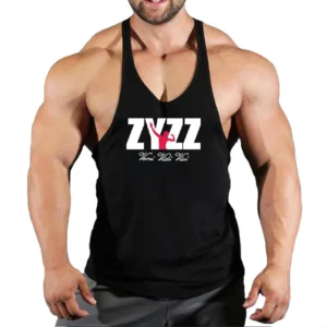 Ginásio sem mangas camisa dos homens musculação regatas de fitness treino algodão impressão singlet stringer undershirt masculino casual verão colete