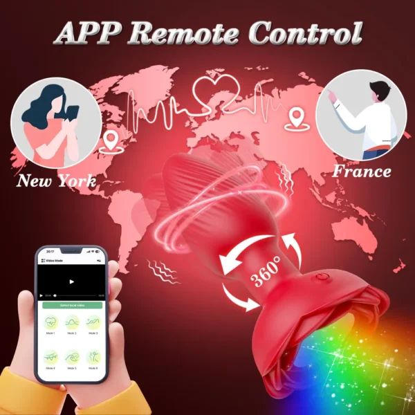 Controle por aplicativo 360° Rotação Wiggle Vibrador Anal LED Plug Anal para Homens Massageador de Próstata para Plug Anal Gay Brinquedo Sexual para Casais - Imagem 2