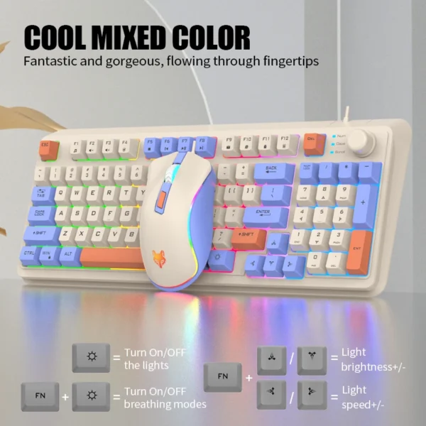 Kit Teclado e Mouse Gamer K820 USB – Iluminado para PC e Notebook - Imagem 5