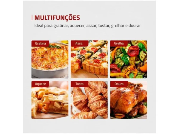 Forno Elétrico de Bancada Mondial com Timer - 110V - Imagem 4