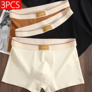 3 pçs roupa interior masculina algodão boxershorts hombre calcinha homem respirável sexy esportes conforto masculino boxers tamanho L-4XL