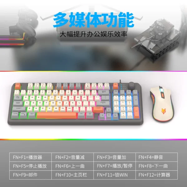 Kit Teclado e Mouse Gamer K820 USB – Iluminado para PC e Notebook - Imagem 6