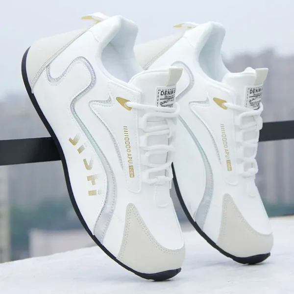 Respirável cor sólida deslizamento homens sapatos de condução primavera e outono novo estilo respirável ervilhas sapatos os tênis britânicos - Imagem 2