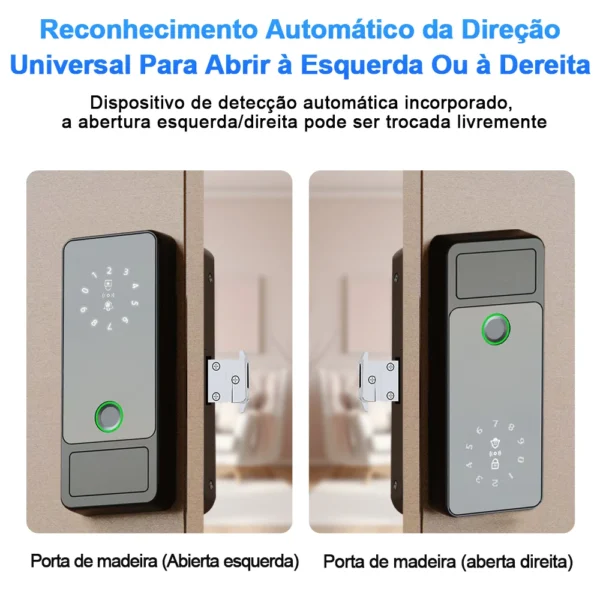 Fechadura digital RAYKUBE – com impressão digital, Bluetooth, controle pelo app Smart Life - Imagem 3