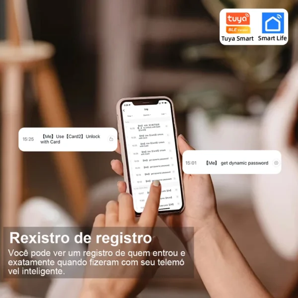 Fechadura digital RAYKUBE – com impressão digital, Bluetooth, controle pelo app Smart Life - Imagem 5