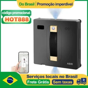 Robô limpador de janelas ABIR WD8 com jato duplo, sucção potente, memória inteligente