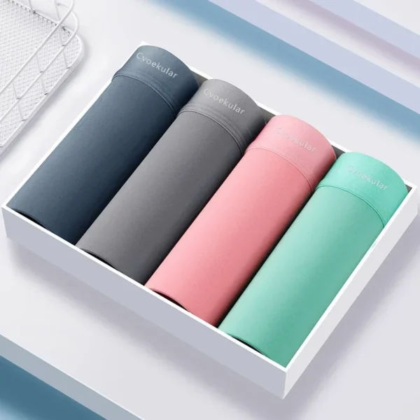 8pcs homem boxer underwaer gelo seda - Imagem 5