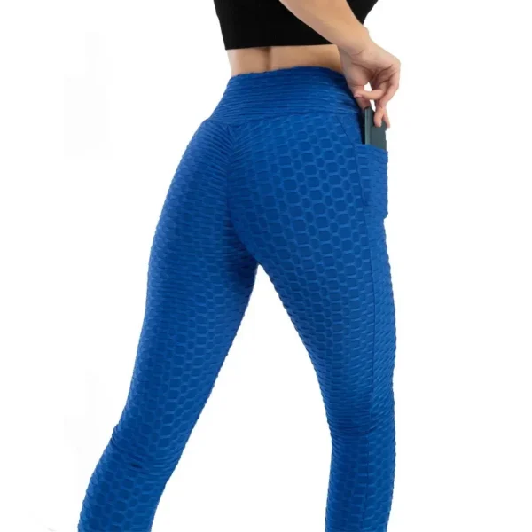 Legging feminina cintura alta com bolso, justa e elástica - Imagem 4