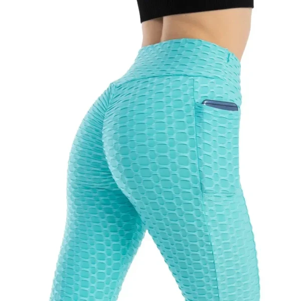 Legging feminina cintura alta com bolso, justa e elástica - Imagem 5
