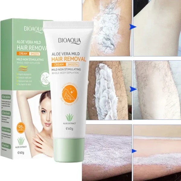 Creme Depilatório Permanente Depilador Creme Áreas Íntimas Saúde Removedor de Pelos Indolor Inibidor de Crescimento para Homens e Mulheres Cuidados com o Corpo - Imagem 4