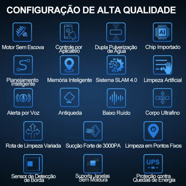 Robô limpador de janelas ABIR WD8 com jato duplo, sucção potente, memória inteligente - Imagem 3